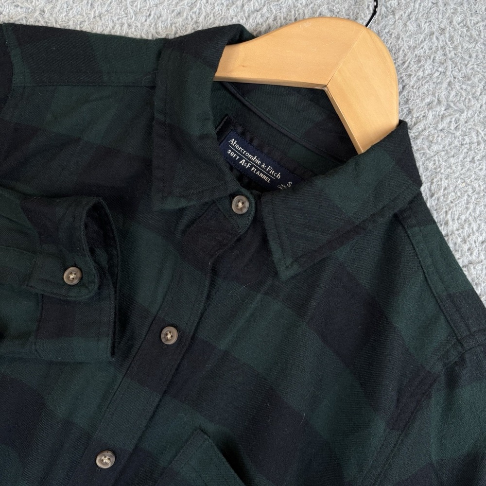 Abercrombie & Fitch‎ Flannel Shirt Womens Small Soft A&F Tartan Plaid